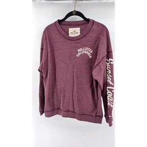 Hollister Women’s Pullover Sweater XS Burgandy Long Sleeve